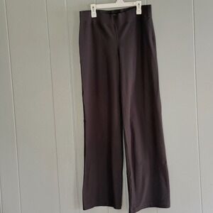 Eileen‎ Fisher Washable Stretch Crepe Wide Leg Pant S Black Charcoal Trouser